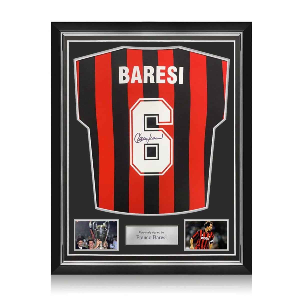Maglia del Milan 1988 autografata da Franco Baresi. Telaio Superiore