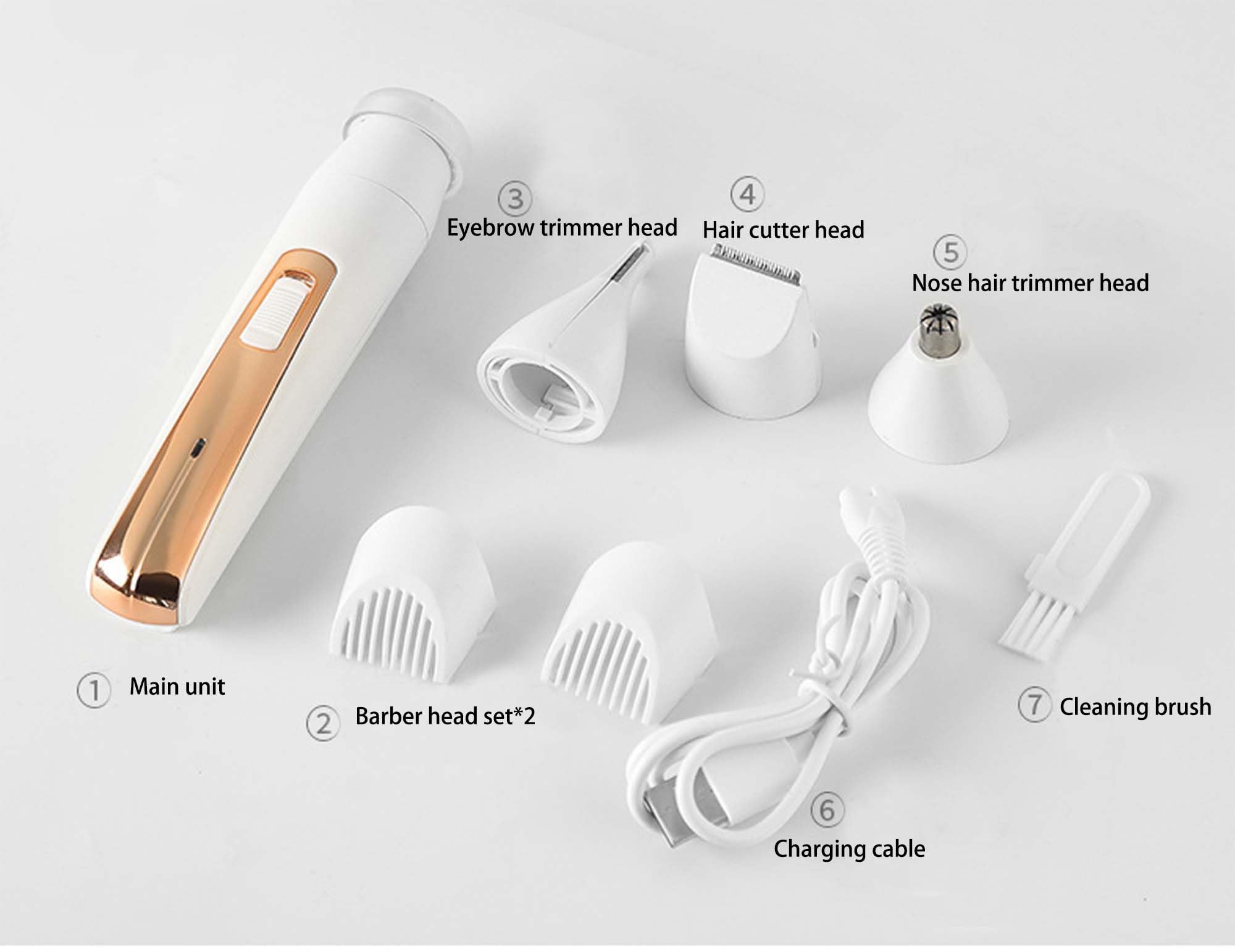 Maquinilla de afeitar eléctrica para mujer, afeitadora facial, removedor de vello facial, recortadora eléctrica de bikini para piernas, maquinilla de afeitar de viaje para cejas, orejas, nariz