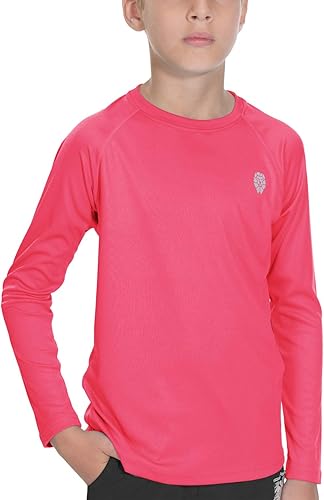 Camisetas de protección solar para niños jóvenes, camiseta ligera de manga largacorta, SPF 50+