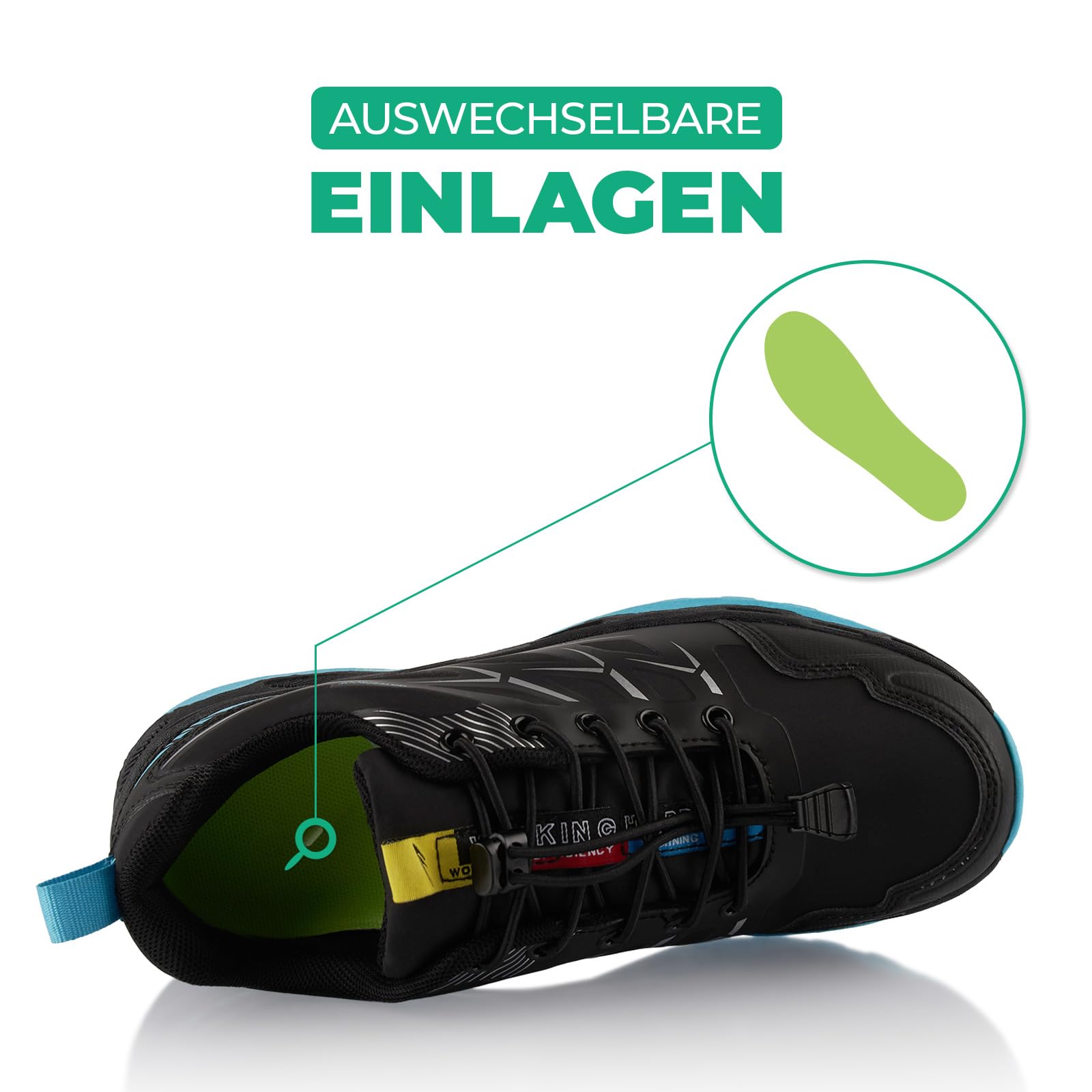 Fusskleidung® Damen Herren Wanderschuhe wasserdichte Trail Trekkingschuhe