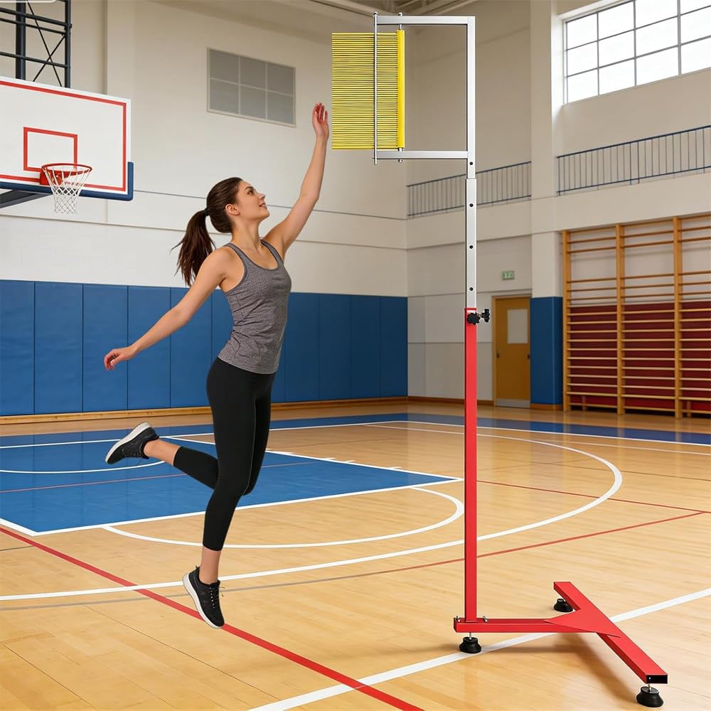 Vertikalsprung-Trainer, höhenverstellbar–Vertikalsprung-Tester aus Metall für Fitnessstudio & Schule–Trainingsgerät für Sportler(5,6–11,8 ft)–Tragbares Hilfsmittel für das Sprungkrafttraining