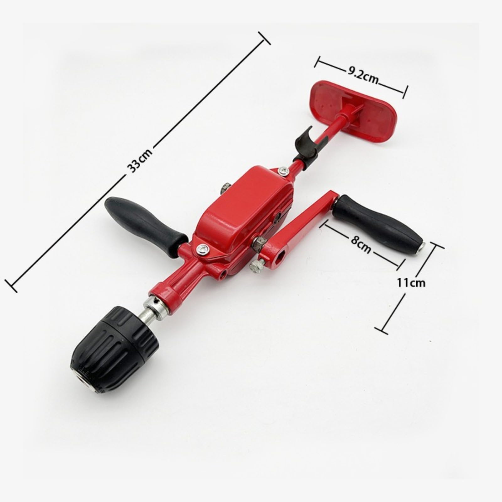 Taladro manual de pecho, taladro de manivela sin llave para carpintería, carpintería, emergencia al aire libre y proyectos de manualidades
