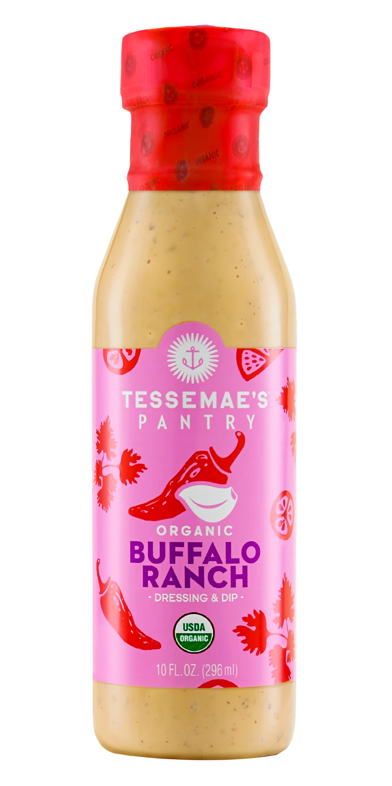 Tessemae's All NaturalSalad Dressing - Fresh Flavors for Every Plate (1 pack, BUFFALO RANCH)