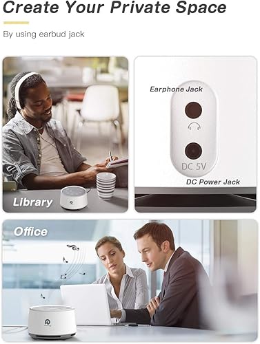 Miniatura 8 de Dreamegg Paquete D1 con máquina de sonido D3 Pro para dormir, máquina de ruido blanco recargable para dormir, 29 sonidos de alta fidelidad, batería