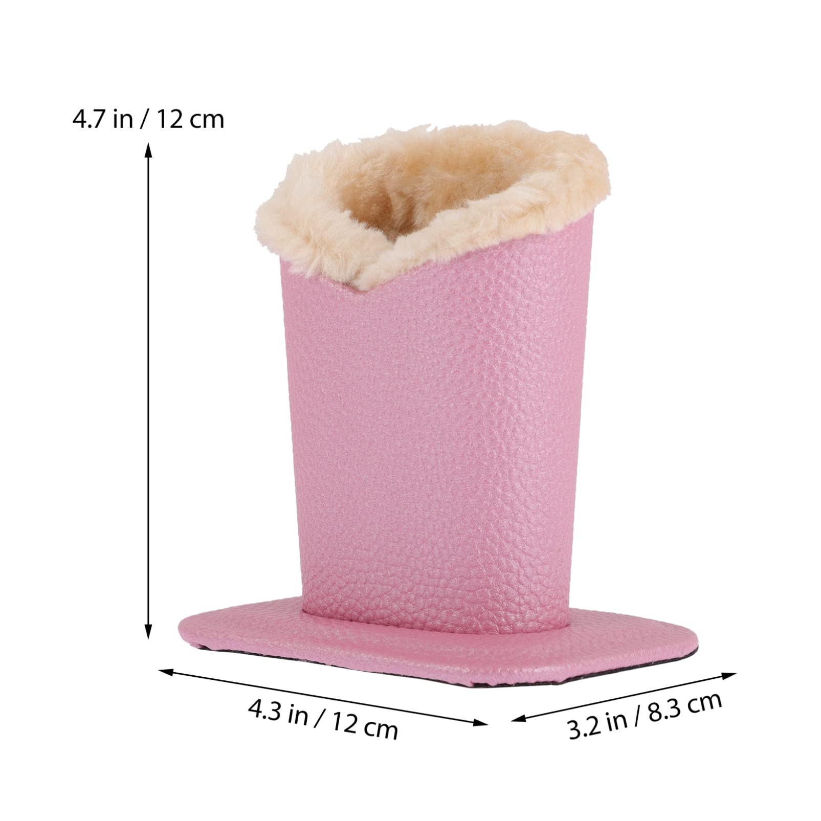 CALLARON Montatura Per Occhiali in Peluche Astuccio Porta Occhiali Cremagliera Catena Supporto Per Occhiali Da Vista Portaocchiali Foderato in Peluche Doppio Display Rosa Pelle
