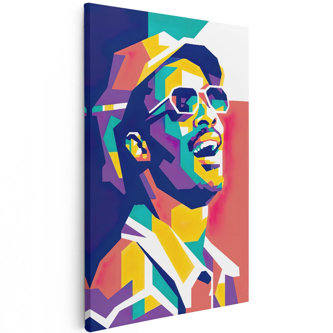 Artaza Cuadros Decoración Salón Modernos Retrato Abstracto Hombre - 80x120 cm - Grande - Cuadros Decorativos Arte Pop Art - Decoración Pared Colores Vivos - Cuadro Estilo Graffiti