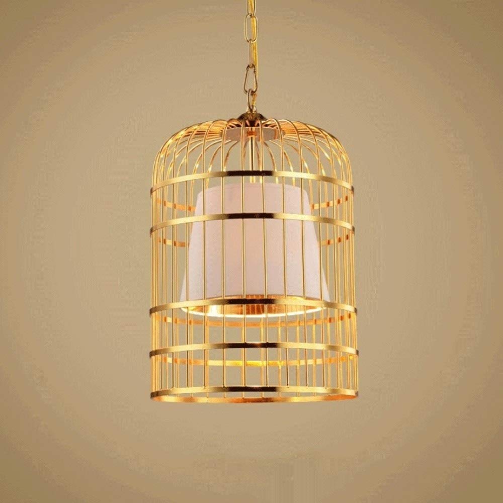 Lámpara colgante de jaula E27 para iluminar techos altos de forma elegante