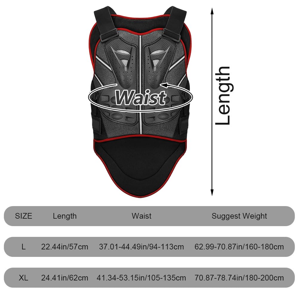 Gilet De Protection pour, Protection Dorsale, Protection pour Motocross, Ski, Équitation, Patinage, Gilet Antichute, Équipement De Protection