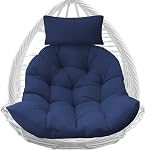 Thick Egg Chair Cushion, Hanging Egg Chair Cushion Replacement, Waterproof Hammock Swing Chairs Cushions for Outdoor Funiture, U-Shaped Cushions for Hanging Eggs Chairs Swing(Yellow Greenleaf)
