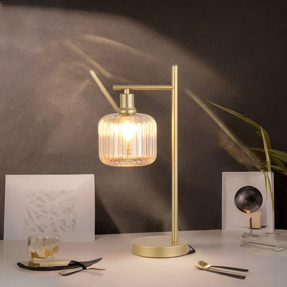wilko Micah Table Light - Modern Elegant Design, Champagne and Gold Finish
