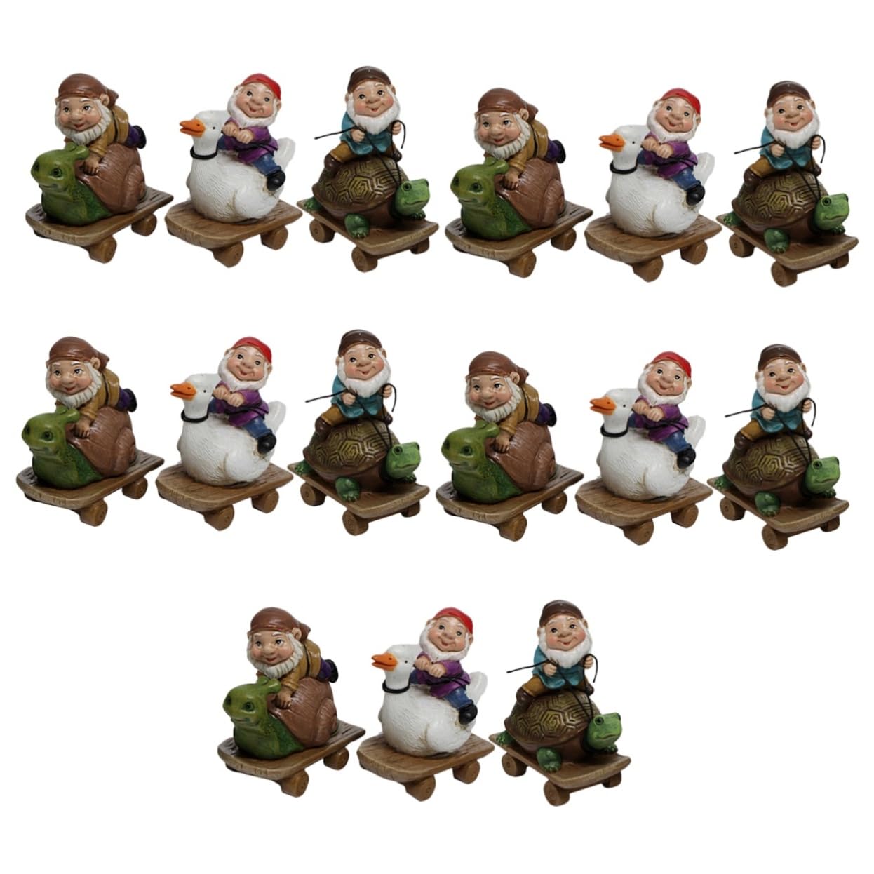 TOYANDONA 5 zestawów Ozdoby Na Skutery Zabawne Dekoracje Ogrodowe Ogrodnictwo Ozdoby Z Żywicy Rzemiosło Z Żywicy Ogrodowej 3 sztuki*5
