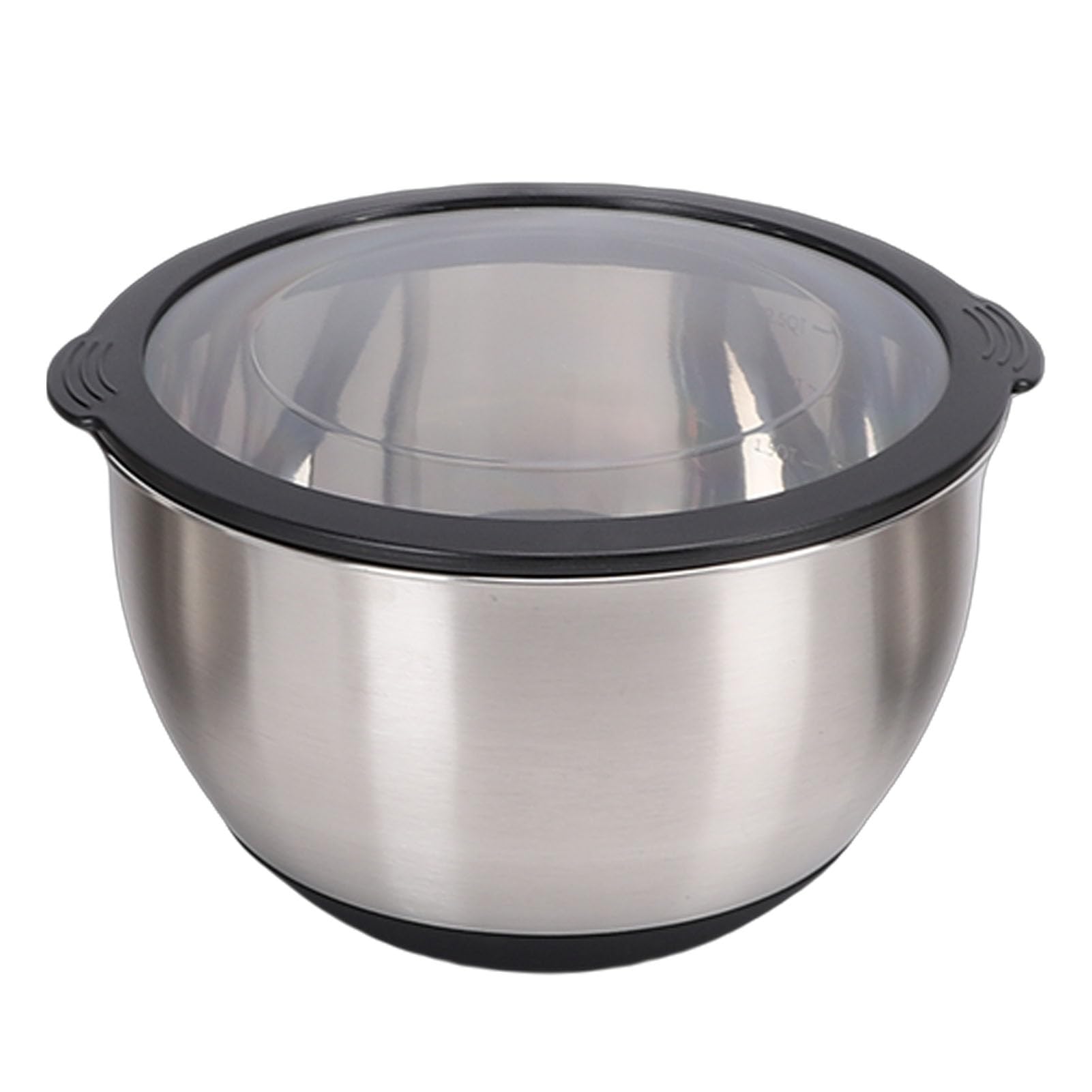 Haofy 3-teiliges Edelstahl-Rührschüssel-Set, Rührschüsseln mit Silikonboden, Luftdichte Deckel, 1,5 L Bis 4,5 L Zum Kochen und Backen. 3-teiliges Edelstahl-Rührschüssel-Set, Nan