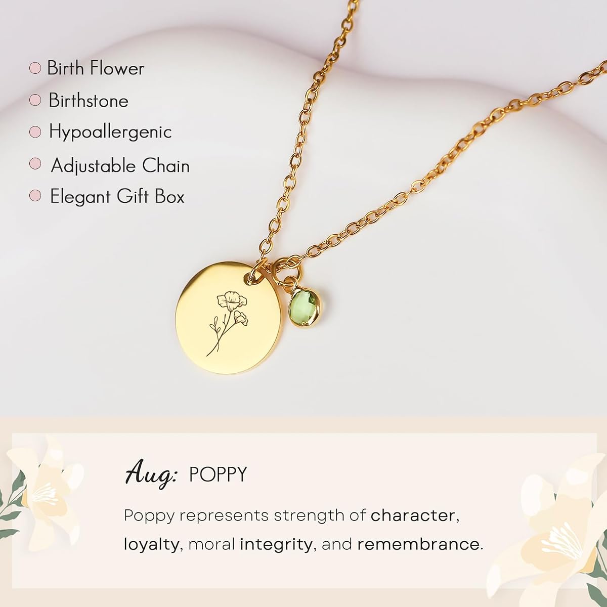 Sprinkle & Chloris Birthflower Necklace view 4