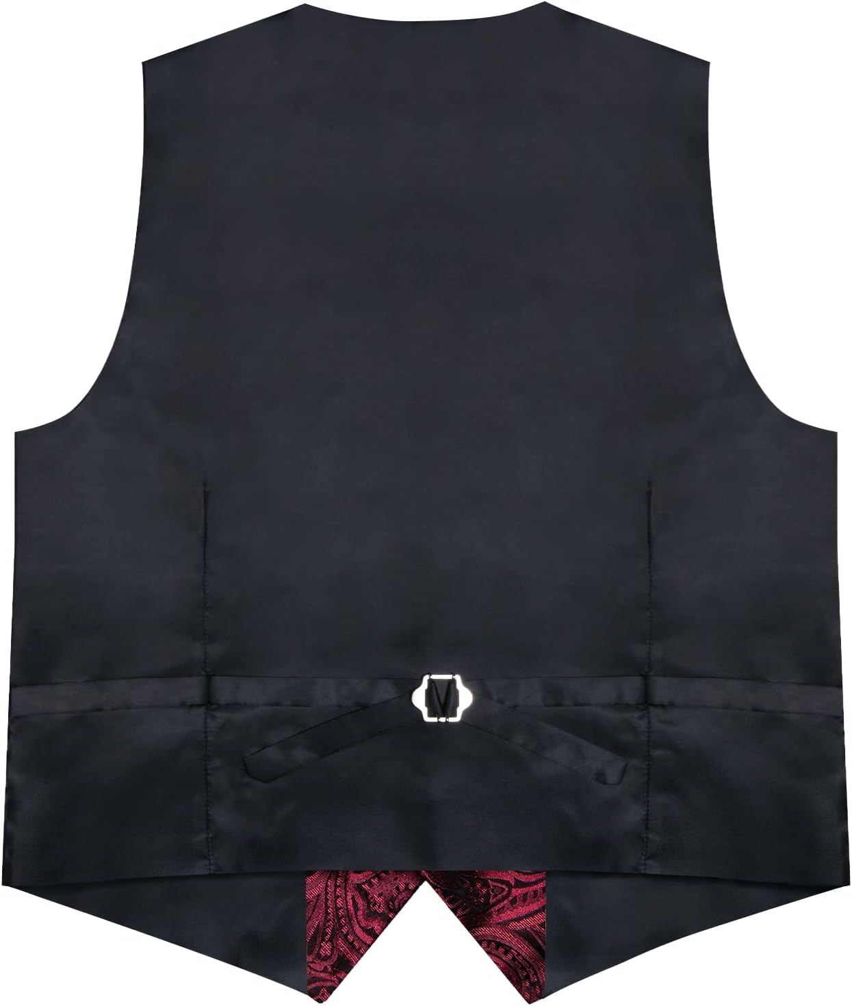 DiBanGu Mens Vest Tie Set 7PCS Silk Paisley Suit Waistcoat and Necktie Hankerchief Cufflinks Lapel Pin Set for Wedding Party - Image 6