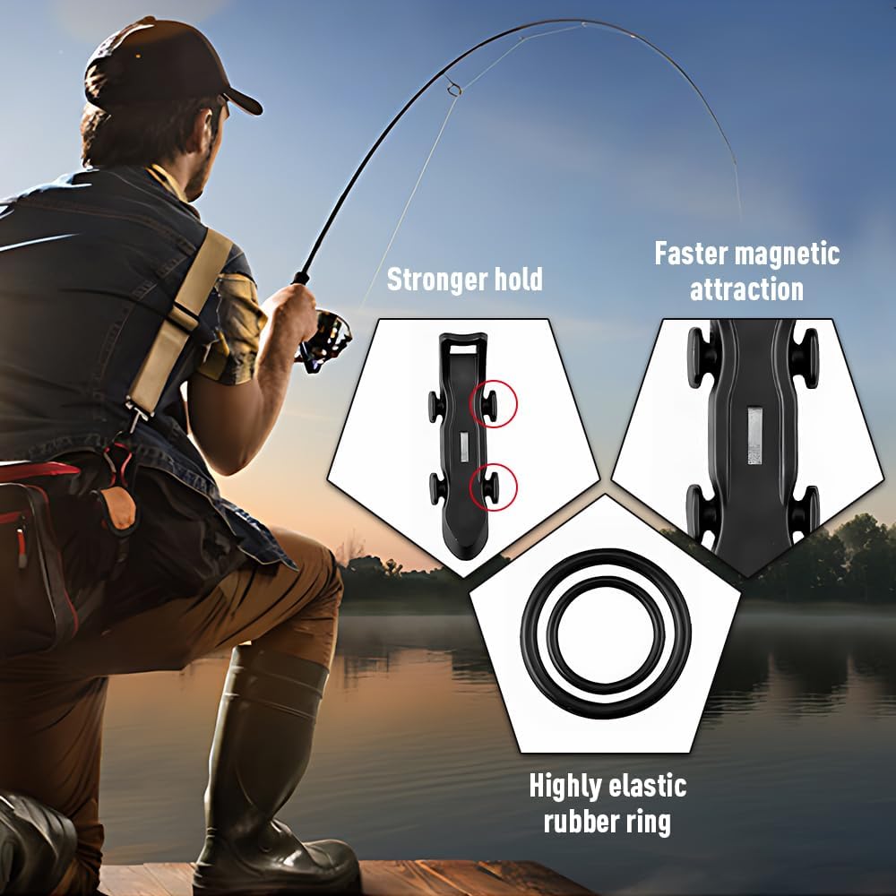 avoid tangle hooks in fishing pole storage BIGTHREE Hook Keeper for Fishing Rod, 3 Pcs Magnetic Fishing Keeper, Magnetic Lure Holder with 2 Sizes Rubber Rings, Lure Keepers for Fishing Rod Prevent Line Tangle: Buy Online at 20% Discount Eligible Cyber Week 2025 Deals Model:FTH500LPHS