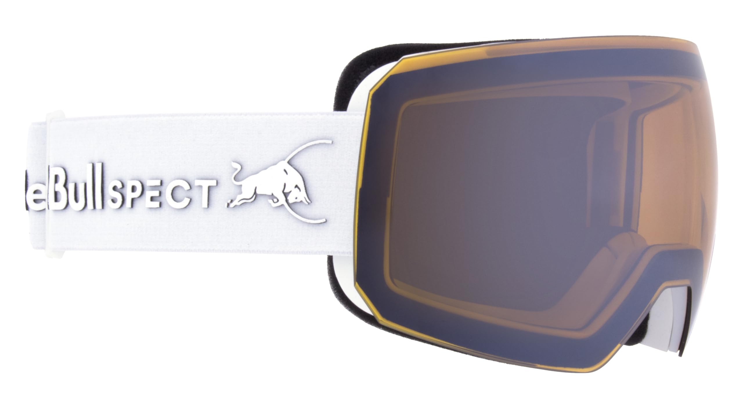 Red Bull Spect Eyewear Maschera da neve CHUTE-03, bianco/bordeaux neve, viola con specchio bordeaux, S.2, HIGH CONTRAST