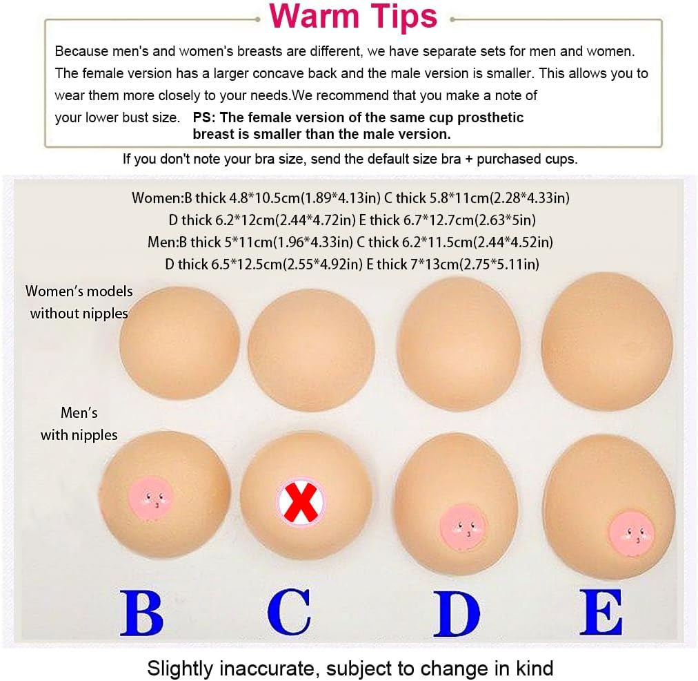 [Timcryxient] 2のセット2 in 1 調節可能な乳房フォーム 偽の胸 プロテーゼ ブラジャー 縁なし AD カップ ブ