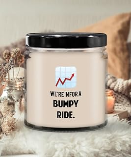 Funny Stock Market Candle - Bumpy Ride Vanilla Scented Gift