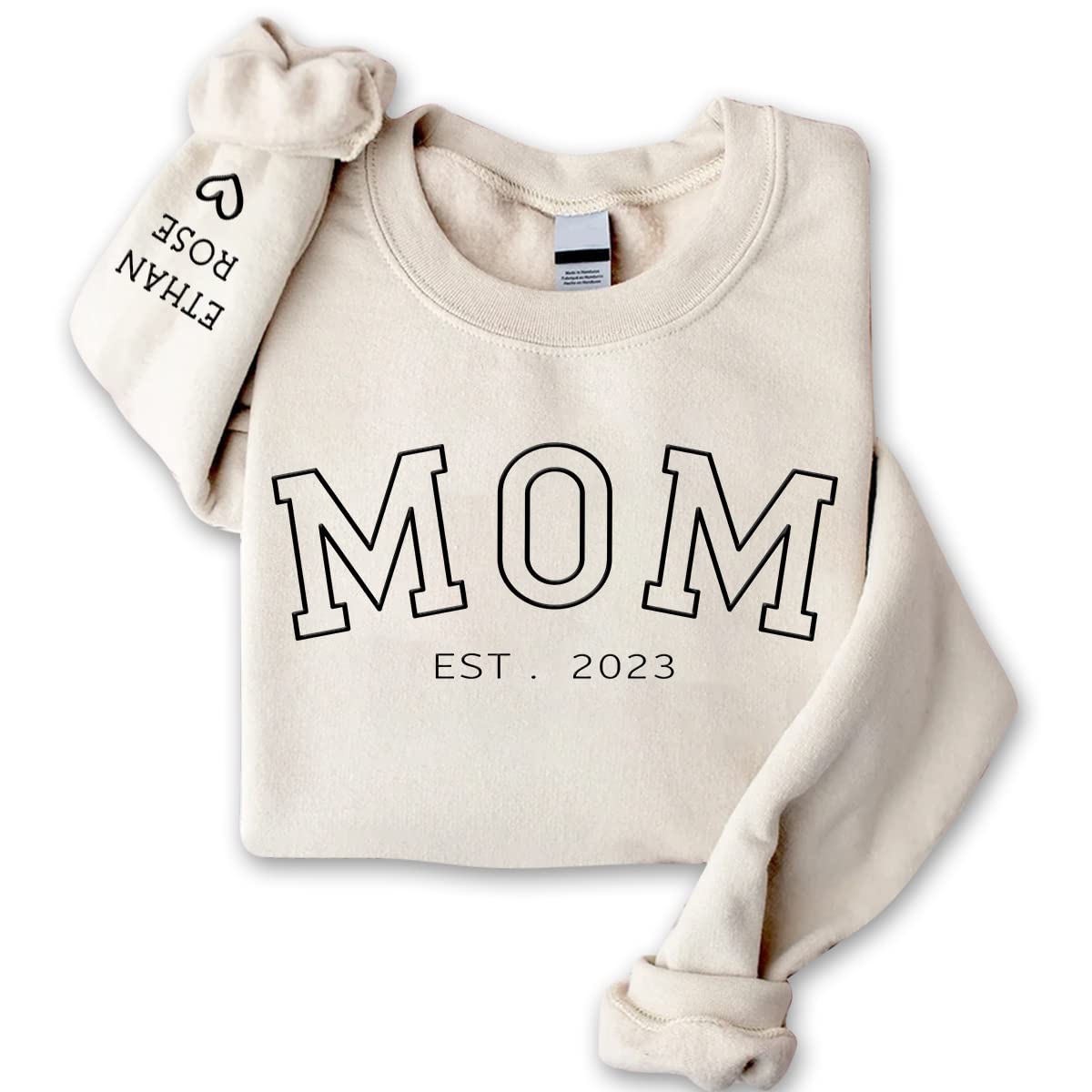 Personalized Mama Embroidered Sweatshirt, Mother Day Sweatshirt, for Mom Grandma