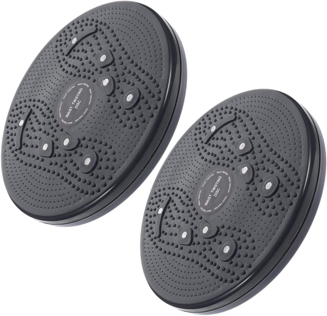 2pcs Lightweight Twisting Waist Disc for Home Fitness Core Workout Portable Rotating Twist Board for Body Shaping Aerobic Exercise Posture Improvement and Waist Training