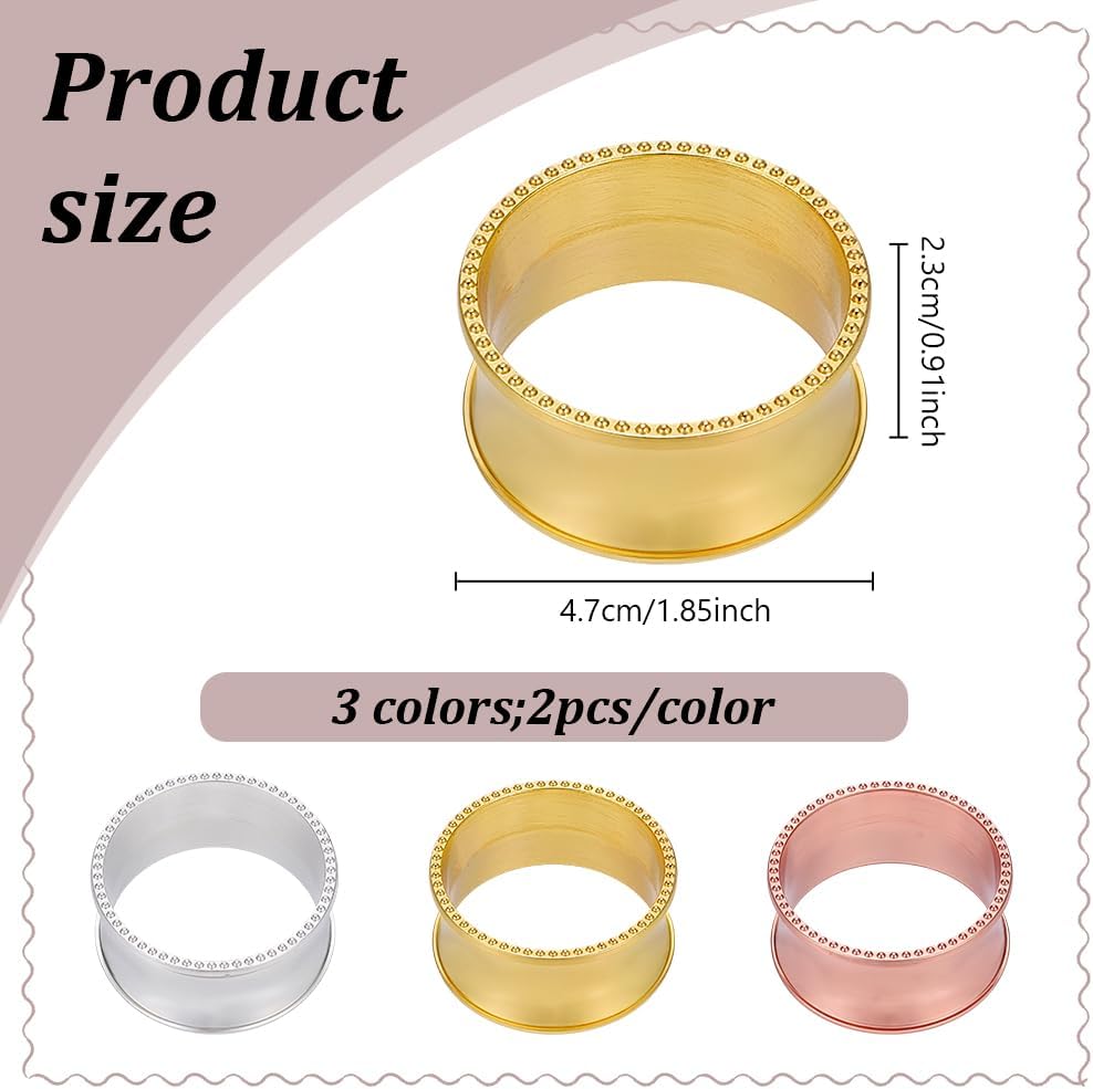 FREEBLOSS 6Pcs Crystal Sphere Stand for Display Gold Crystal Glass Ball Stand Decorative Display Ring Stands Ball Display Holder for Gemstone 1.85*0.9inch 3 Colors