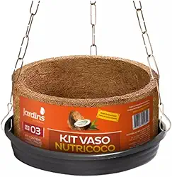 Vaso Pendente Para Plantas Fibra de Coco Completo Nutricoco Nutriplan