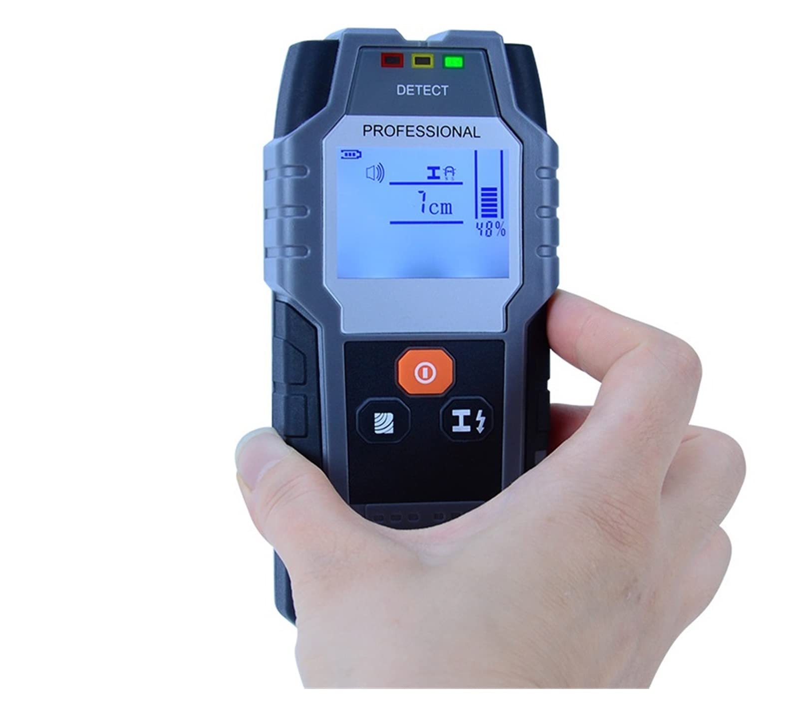 Skaner ścienny 120mm Wykrywacz metalu Rebar/Rura miedziana Ac/Czujnik detektora drewna/miedzi LCD Podświetlenie dedykowane do konstrukcji serwisu renowacji domu Ergonomiczny uchwyt