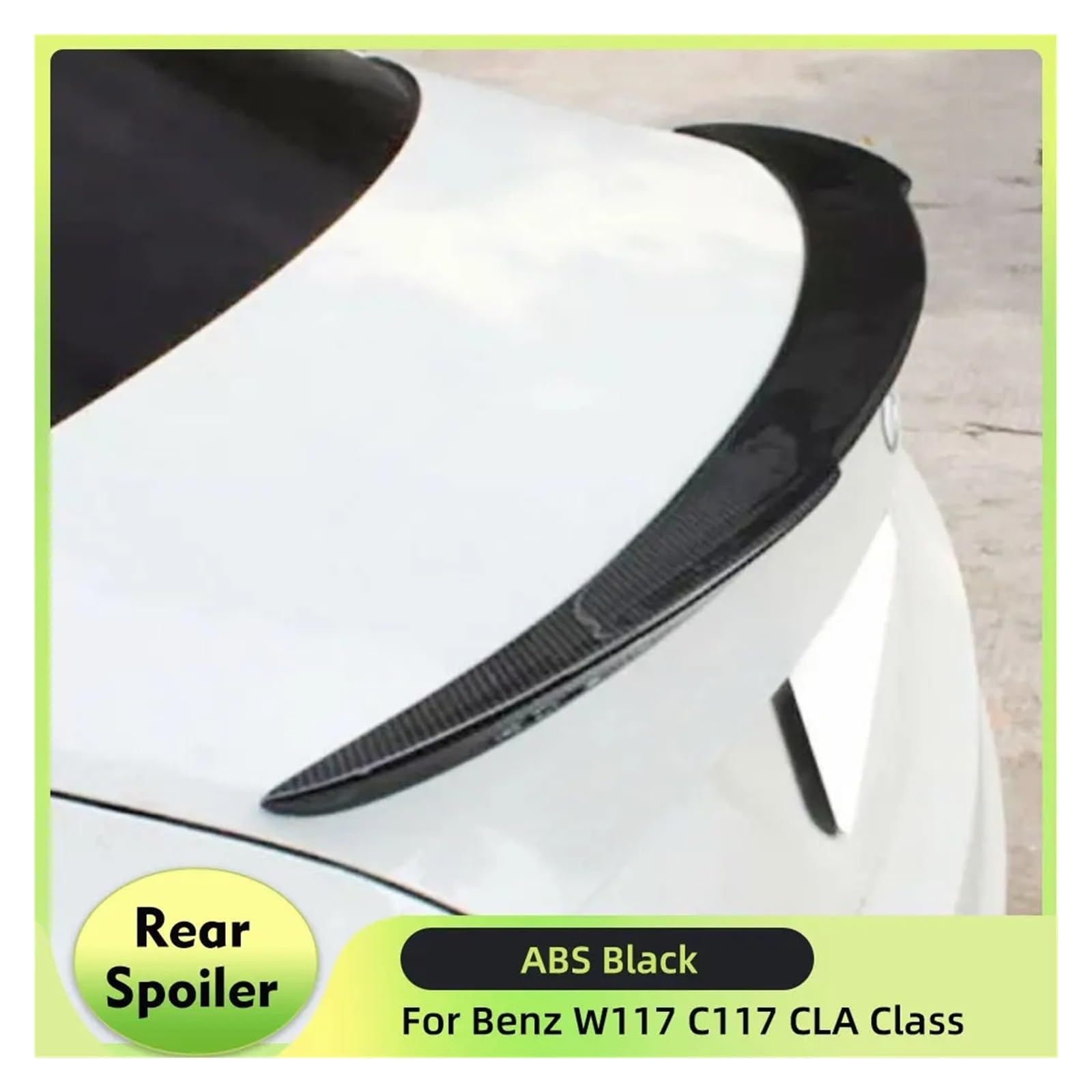 Spoiler posteriore Ala Labbro Tuning Auto Highkick Ala Labbro ABS Nero Lucido Compatibile for Benz W117 C117 Classe CLA 2013-2019