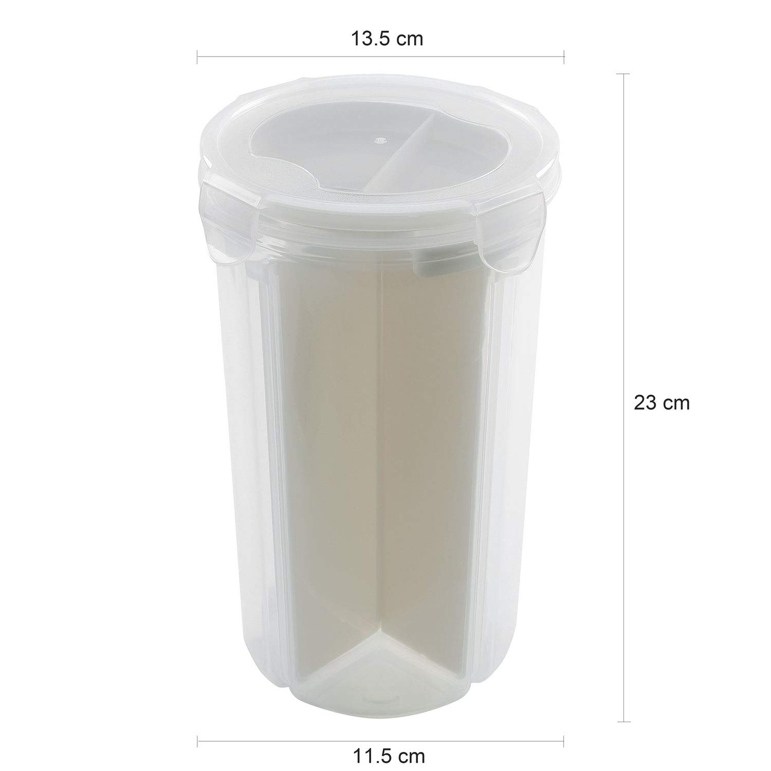 Amazon｜食品貯蔵タンク 保存容器 透明 4つ仕切り 食品貯蔵容器 密閉