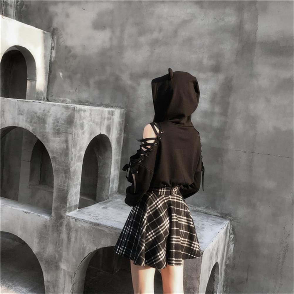 SIPEIEN Women's Plaid A-line Skirt Gothic High Waist Pleated Flare Short Mini Skater Skirt 4 61MZC6QXA2L. AC SL1001