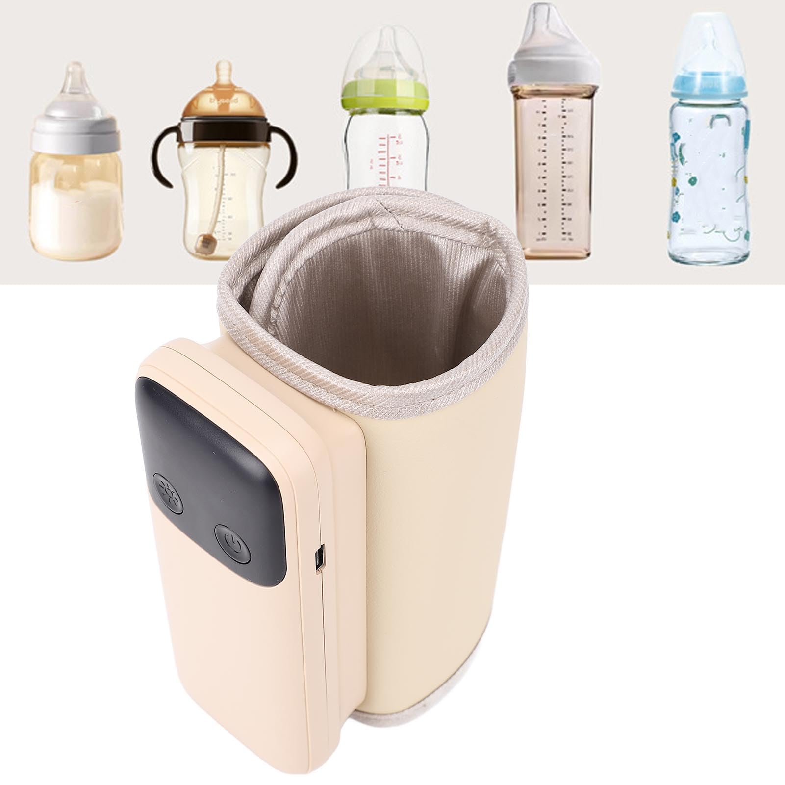 LAISANIM Portable Bottle Warmer for Travel, USB Rechargeable Baby Milk Warmer, Fast Heating, Constant Warming, Temperature Display, Fits Most Bottles