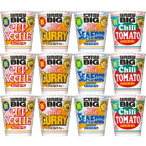 Amazon.co.jp: カップヌードル BIG 4種 12食セット 定番フレーバー
