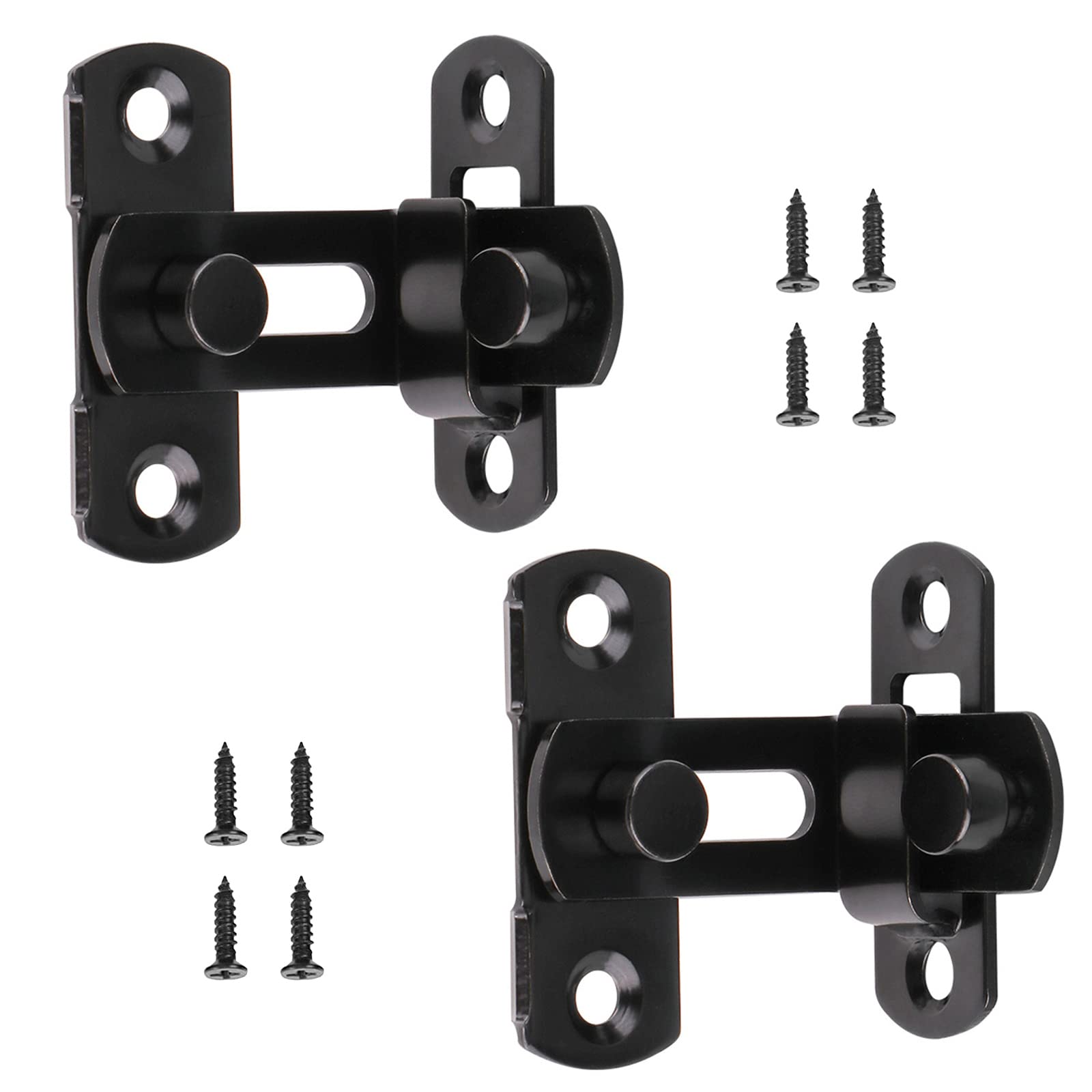 2 Pcs Sliding Barn Door Stainless Steel for Latch Door Privacy for Closet Pocket Doors Wood G Latch Hasp
