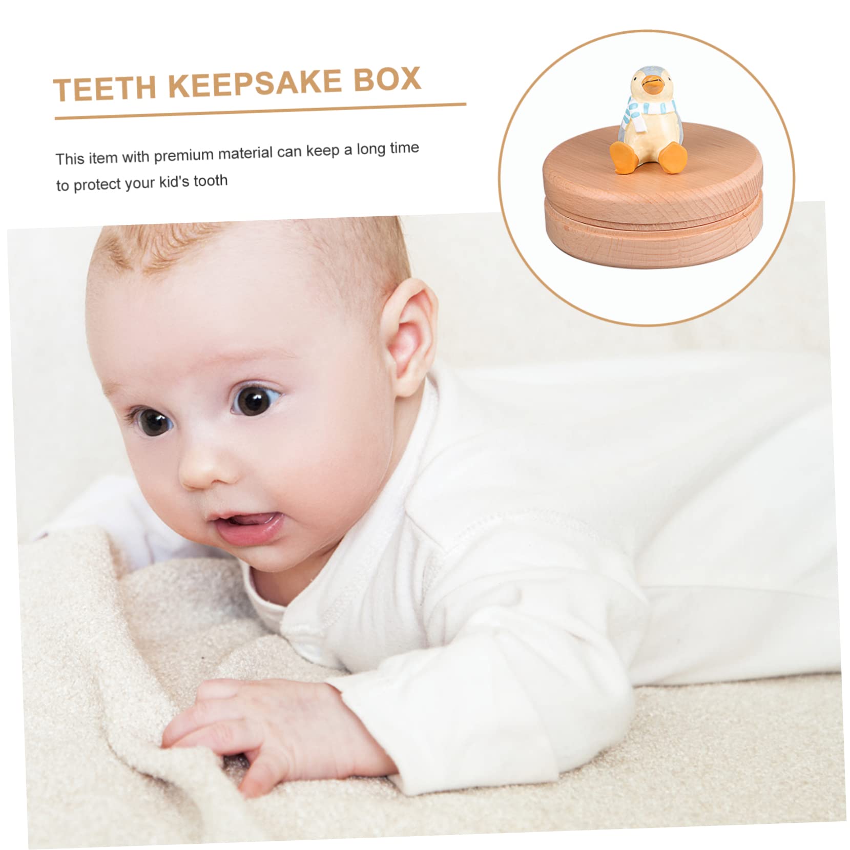 Caja Guardar Madera para Recuerdos Dentales para Niños