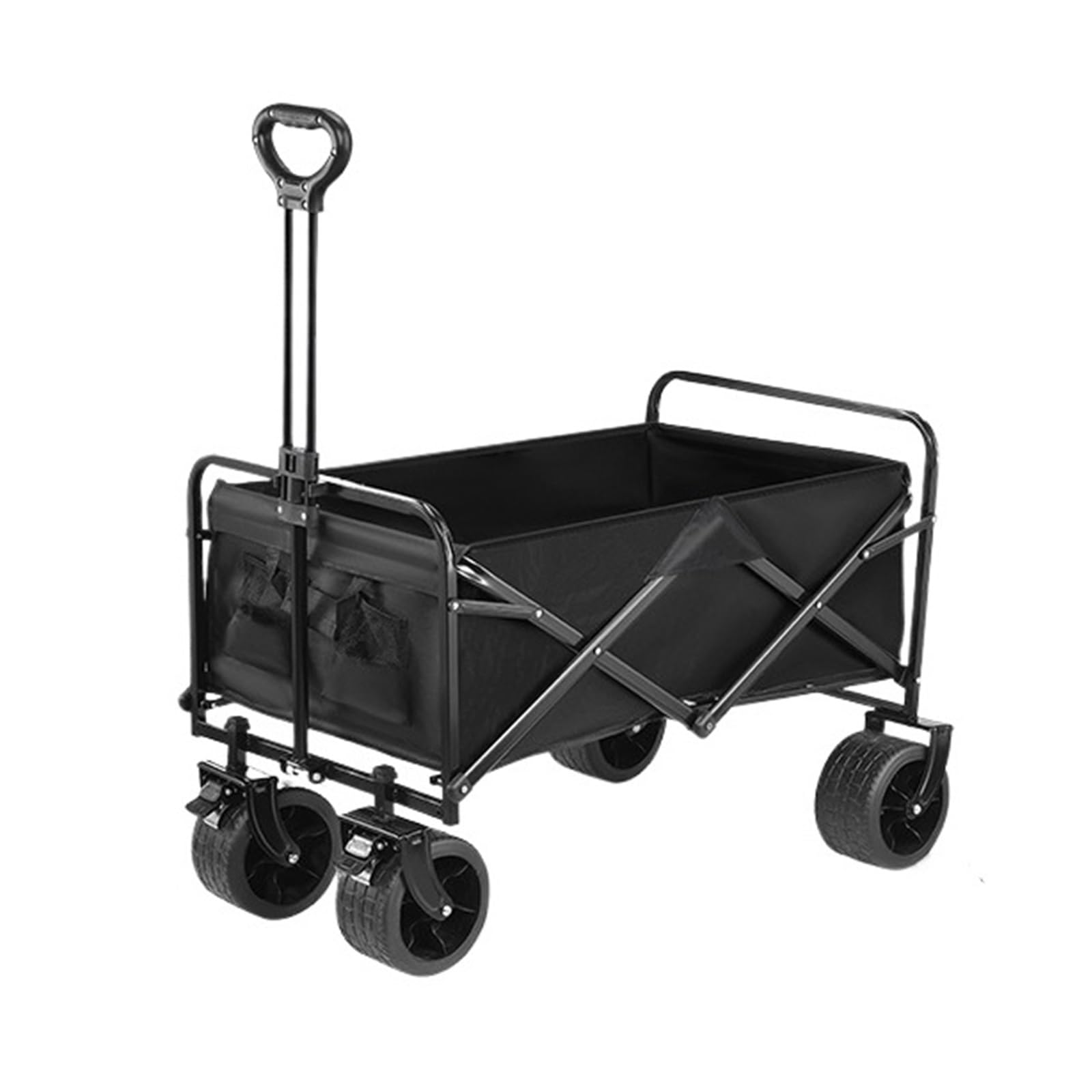 Wagons Carts Foldable, Folding Camping Wagon Cart Portable Outdoor Utility Trolley for Picnic Travel and Garden Use,Collapsible Wagon