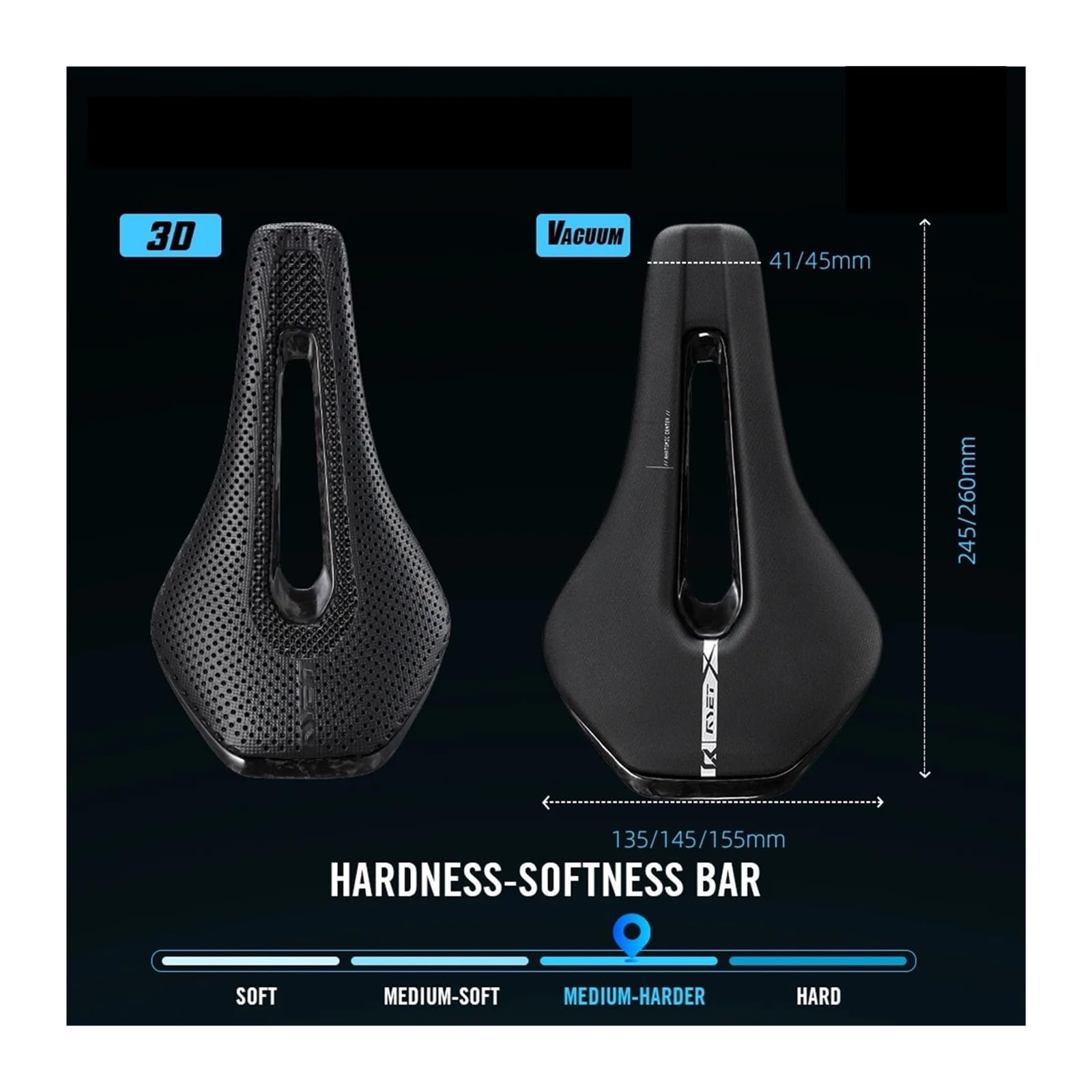 Sella for bici cava stampata in 3D da 1 pezzo for ciclismo corsa