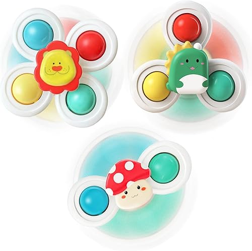 Miniatura 1 de Juguetes giratorios con ventosa para niños y niñas de 1 a 2 años, juguetes sensoriales de 12 a 18 meses, juguetes sensoriales para niños pequeños de