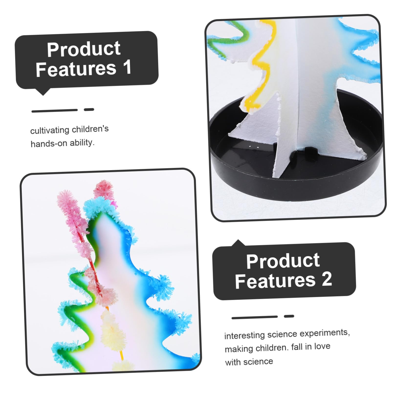 Toyvian 12pezzi Albero di Natale Fai da Te in Fiore Decorazione per Scrivania Esperimento Scientifico Educativo di Alberi di Natale DIY Attività Creativa per Ragazzo Ragazza Ragazza