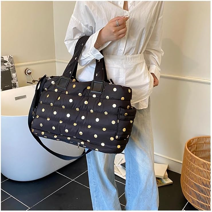 Polka Dot Diaper Bag Tote Quilted Handbag Stroller Organizer Women Outdoor Carryall with Shoulder Strap&Stroller Hook | Polka dot, quilted, hobo, Shoulder Strap, Stroller Hook