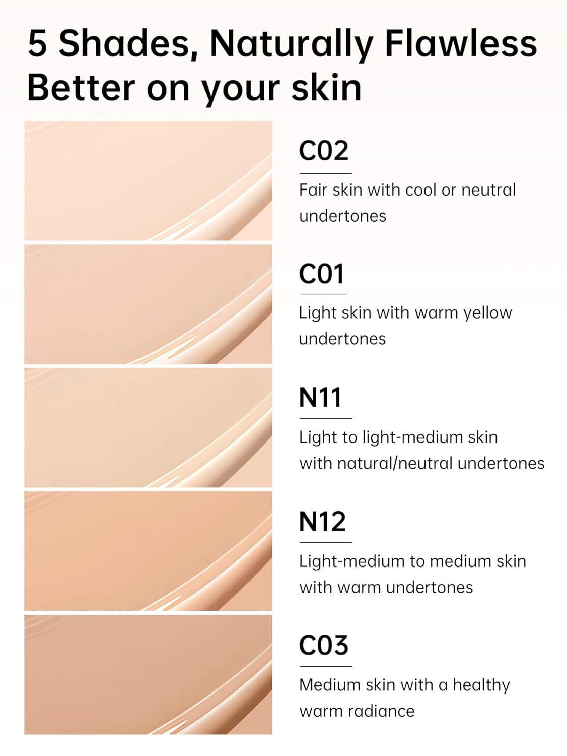 Catkin Phoenix Cushion Foundation Buildable Coverage Anti-Aging Serum Makeup, Sheer Satin Finish, Refill Included, Light Beige 0.46 Oz x 2, C01 NATURAL - Image 8