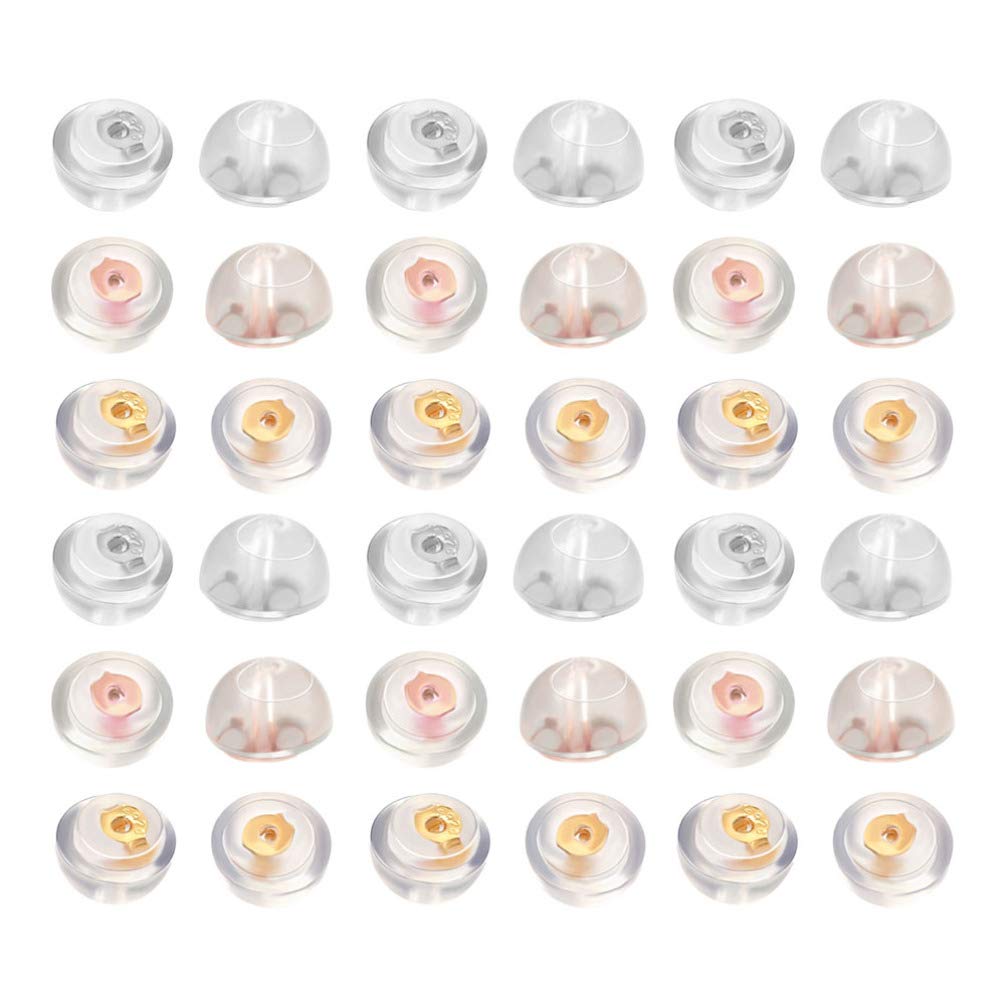 Backs D'oreille Sécurisés En Or 18 Carats Pour Les Goujons, Les