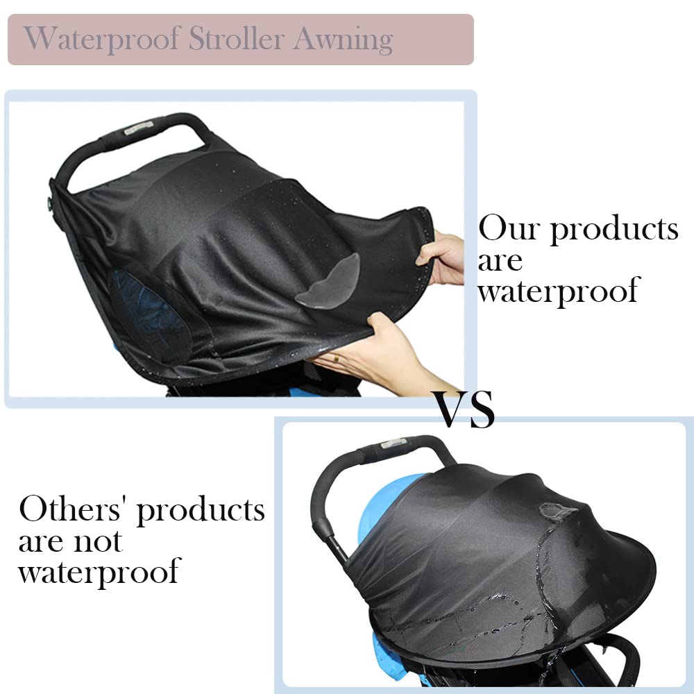 Pare Soleil Poussette Universelle Anti-UV UPF50+ Canopy Auvent de Poussette Réglable Poussette protection soleil Housse de Soleil pour Poussette bébé