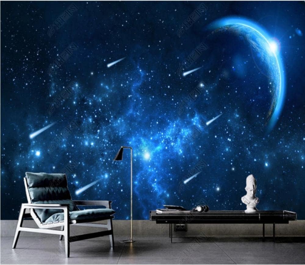 Amazon 壁装3dステレオ画像壁紙北欧抽象青い星空星海流星風景背景壁 430cmx300cm 169 3x118 1inch 壁紙 Amazon 壁装3dステレオ画像壁紙北欧抽象青い星空星海流星風景背景壁 430cmx300cm 169 3x118 1inch 壁紙