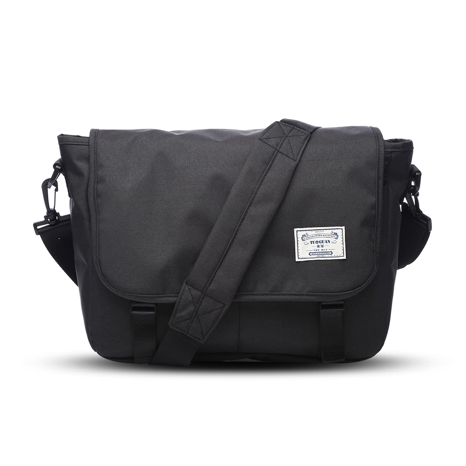 FANDARE Messenger Bag Umhängetasche Schultertasche Laptoprucksäcke Tasche Kuriertasche Polyester Schwarz