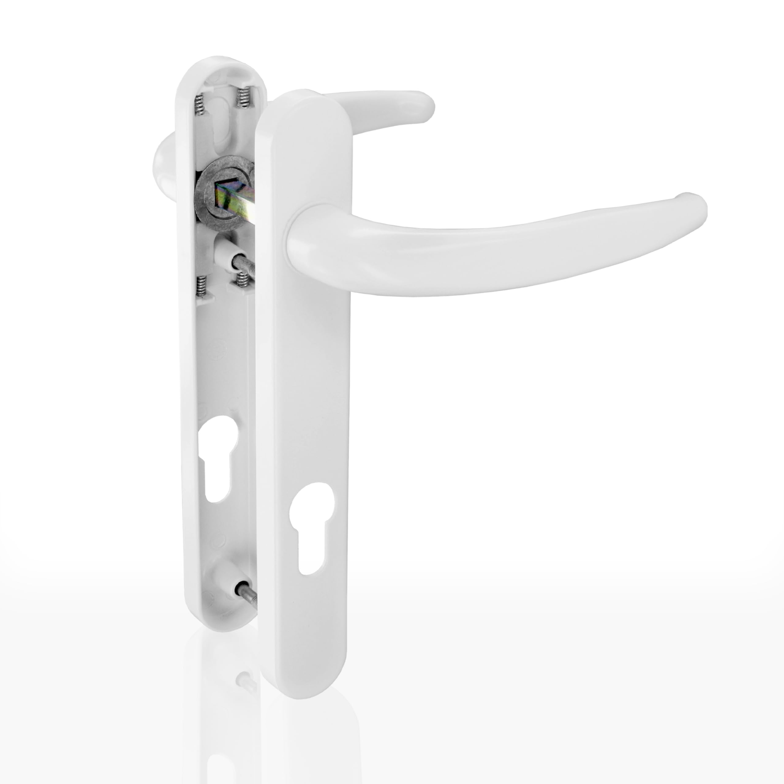 Homesecure White Home Secure™ Upvc Door Handles 122Mm. 92Mm Pz. External Replacement Door Handle