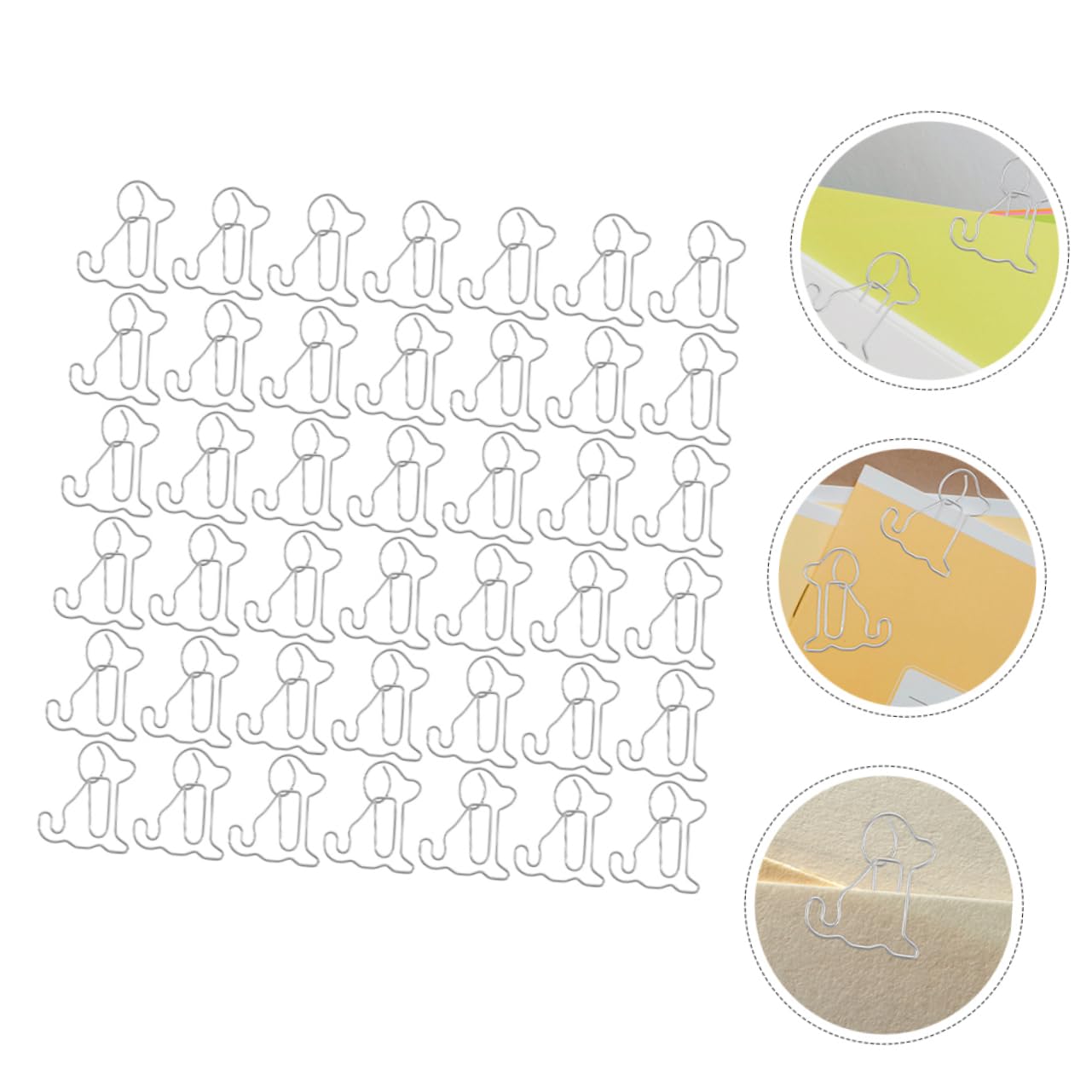 Alipis 500pezzi Clip Forma Di Cane Di Graffette Metalliche Riutilizzabili Per Ufficio Creative e Decorative Per Segnalibri e Organizzazione Documenti
