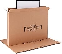 AmazonBasics Heavy Duty TV Moving Boxes for 50-inch TVs, Mirrors & Pictures - 48x4x33 Inches, 3 Pack