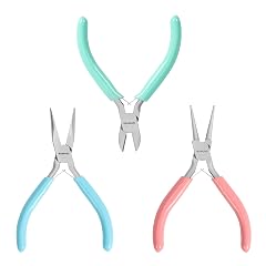 WORKPRO Jewelry Pliers Set 3 Pack Jewelry Making Tool Kit Includes Mini Needle Nose Plier Chain Nose Plier
