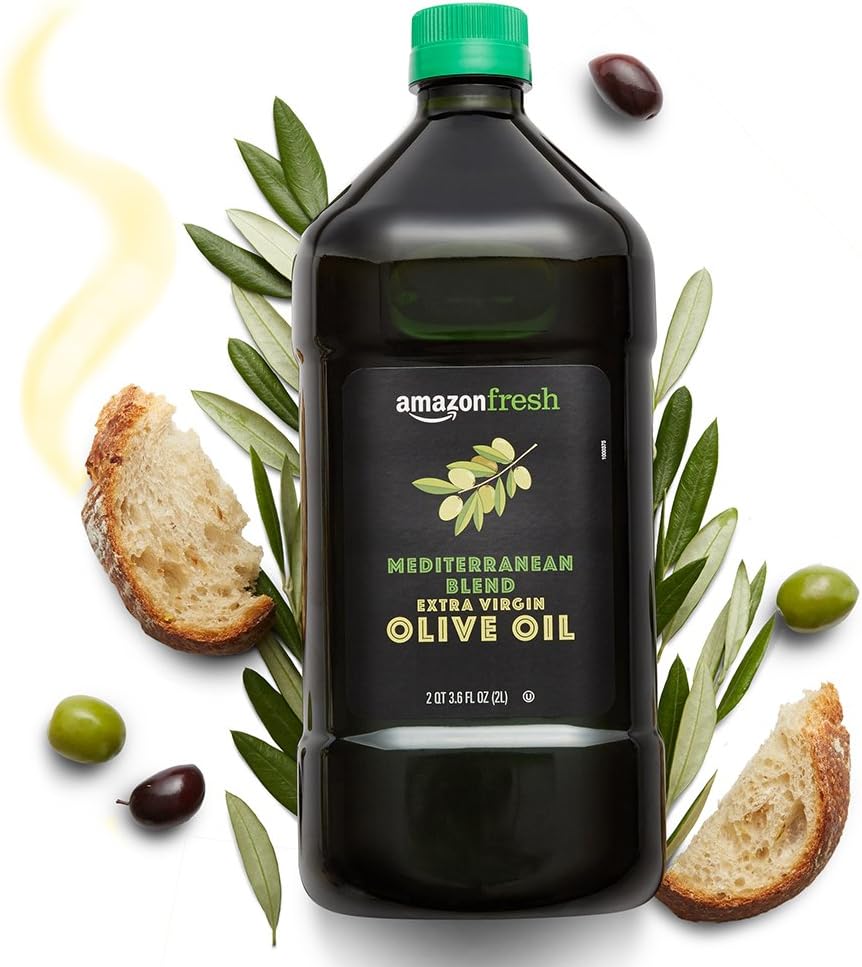 AmazonFresh Mediterranean Extra Virgin Olive Oil, 68 Fl Oz (2L)