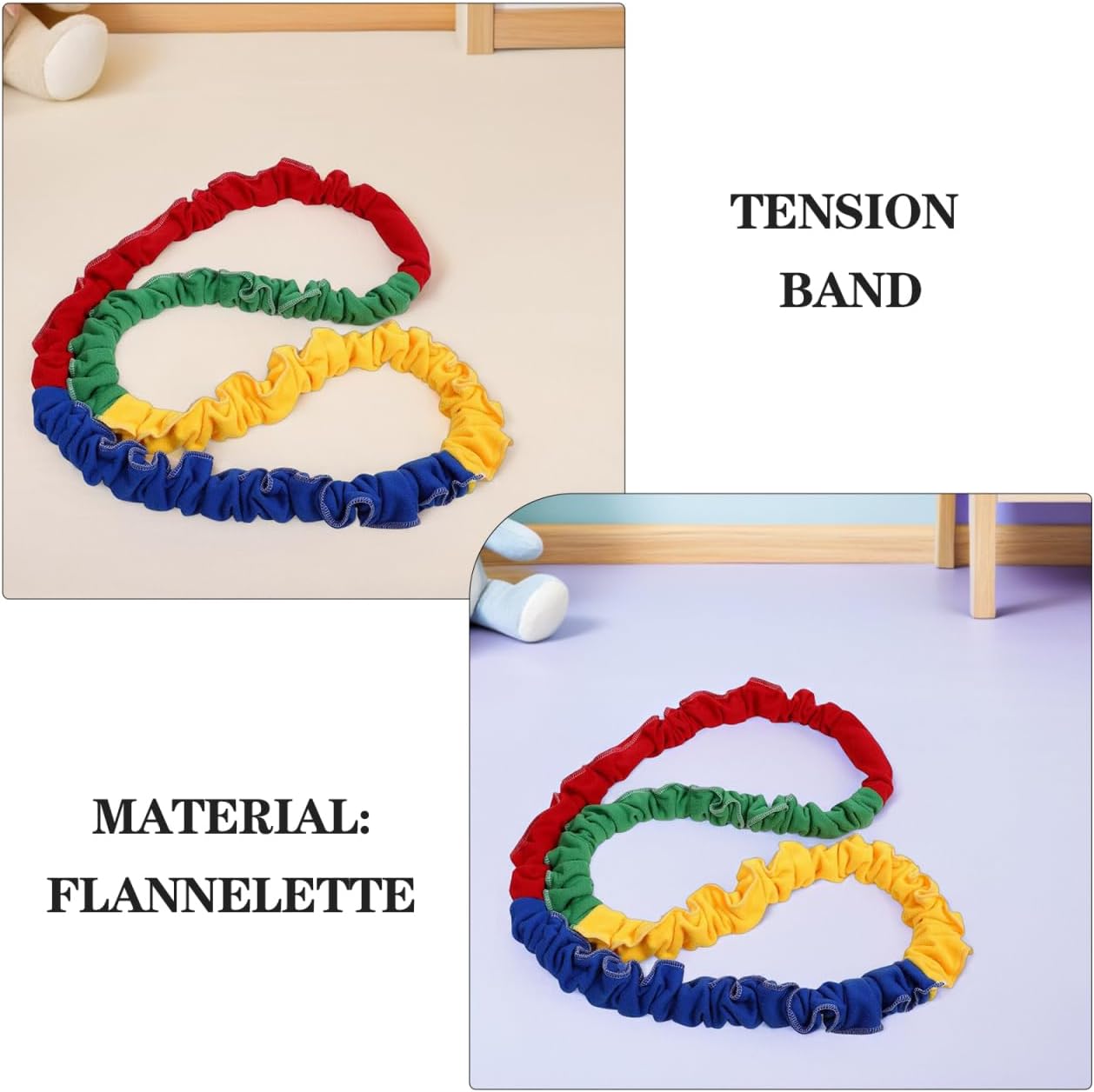 Kisangel Kids Exercise Equipment Elastic Stretch Band Outdoor Activity Band for Team Building Physical Education and Dynamic Movement Training